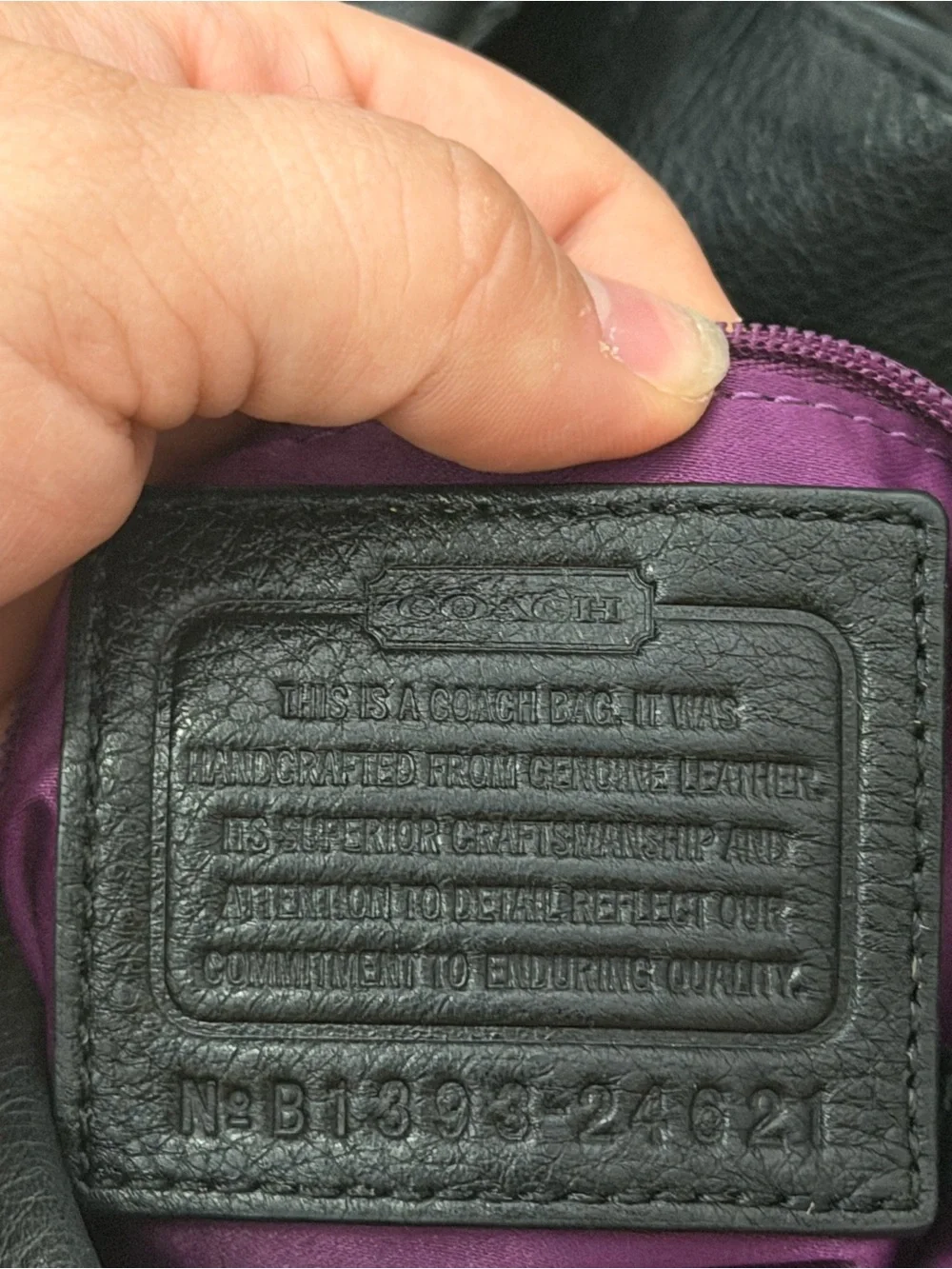 Coach Black Leather Tote Shoulder Bag